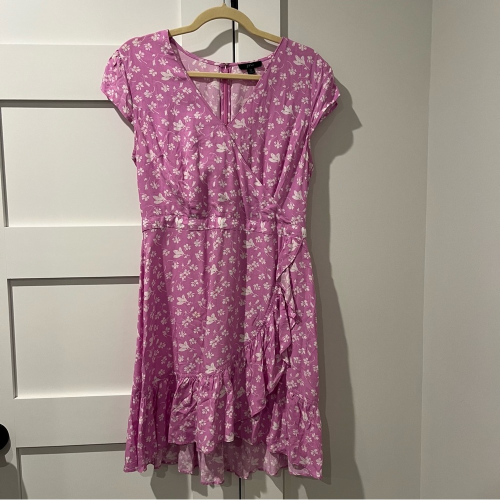 J Crew Pink Floral Dress